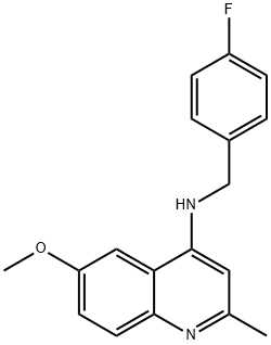 4-Quinolinamine, N-[(4-fluorophenyl)methyl]-6-methoxy-2-methyl- Struktur