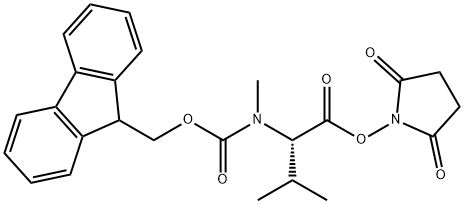 L-Valine, N-[(9H-fluoren-9-ylmethoxy)carbonyl]-N-methyl-, 2,5-dioxo-1-pyrrolidinyl ester Struktur