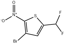 Thiophene, 3-bromo-5-(difluoromethyl)-2-nitro- Struktur