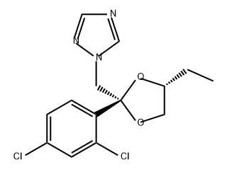 1H-1,2,4-Triazole, 1-[[2-(2,4-dichlorophenyl)-4-ethyl-1,3-dioxolan-2-yl]methyl]-, (2S-cis)- (9CI) Struktur