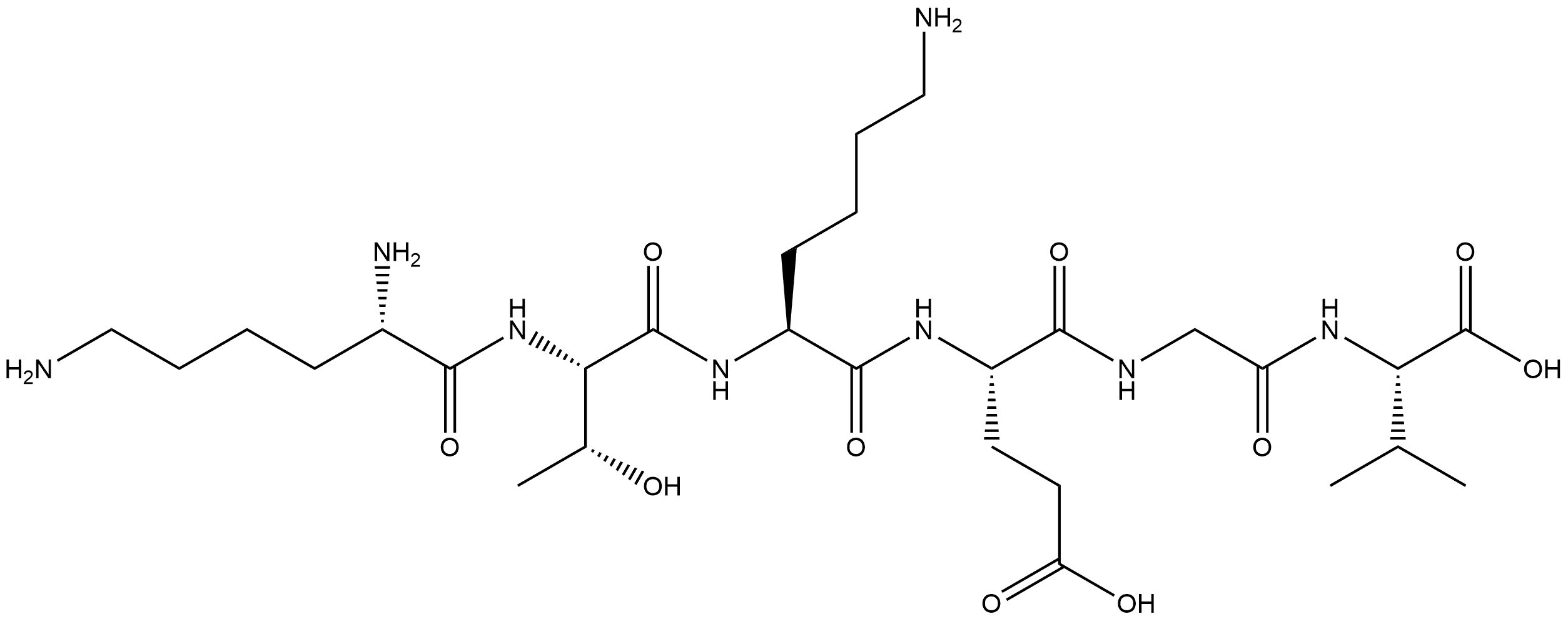 L-Valine, L-lysyl-L-threonyl-L-lysyl-L-α-glutamylglycyl- Struktur