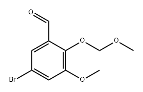 Benzaldehyde, 5-bromo-3-methoxy-2-(methoxymethoxy)- Struktur