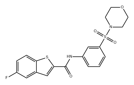 Benzo[b]thiophene-2-carboxamide, 5-fluoro-N-[3-(4-morpholinylsulfonyl)phenyl]- Struktur