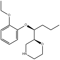 Morpholine, 2-[(1S)-1-(2-ethoxyphenoxy)butyl]-, (2S)- Struktur