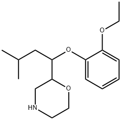 Morpholine, 2-[1-(2-ethoxyphenoxy)-3-methylbutyl]- Struktur