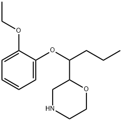 Morpholine, 2-[1-(2-ethoxyphenoxy)butyl]- Struktur