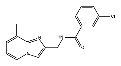 Benzamide, 3-chloro-N-[(8-methylimidazo[1,2-a]pyridin-2-yl)methyl]- Struktur