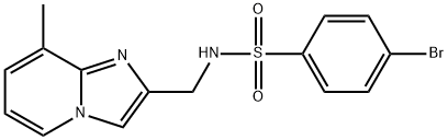 Benzenesulfonamide, 4-bromo-N-[(8-methylimidazo[1,2-a]pyridin-2-yl)methyl]- Struktur