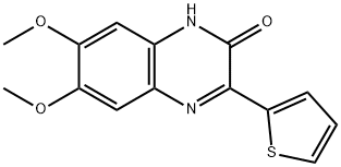 2(1H)-Quinoxalinone, 6,7-dimethoxy-3-(2-thienyl)- Struktur