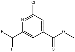 4-Pyridinecarboxylic acid, 2-chloro-6-(difluoromethyl)-, methyl ester Struktur