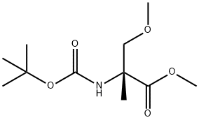 D-Serine, N-[(1,1-dimethylethoxy)carbonyl]-O,2-dimethyl-, methyl ester Struktur