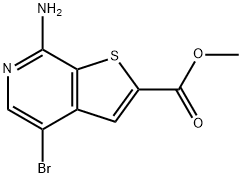 Thieno[2,3-c]pyridine-2-carboxylic acid, 7-amino-4-bromo-, methyl ester Struktur