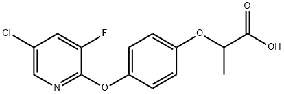 Propanoic acid, 2-[4-[(5-chloro-3-fluoro-2-pyridinyl)oxy]phenoxy]- Struktur