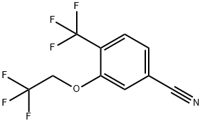 3-(2,2,2-Trifluoroethoxy)-4-(trifluoromethyl)benzonitrile Struktur