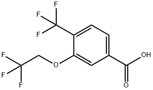 3-(2,2,2-Trifluoroethoxy)-4-(trifluoromethyl)benzoic acid Struktur