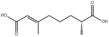 2-Octenedioic acid, 3,7-dimethyl-, (2E,7R)- Struktur