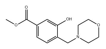 Benzoic acid, 3-hydroxy-4-(4-morpholinylmethyl)-, methyl ester Struktur