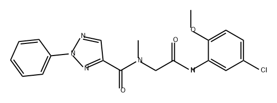 2H-1,2,3-Triazole-4-carboxamide, N-[2-[(5-chloro-2-methoxyphenyl)amino]-2-oxoethyl]-N-methyl-2-phenyl- Struktur