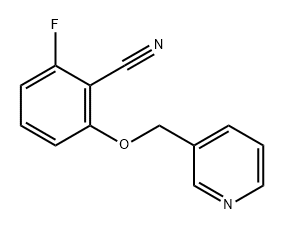 Benzonitrile, 2-fluoro-6-(3-pyridinylmethoxy)- Struktur