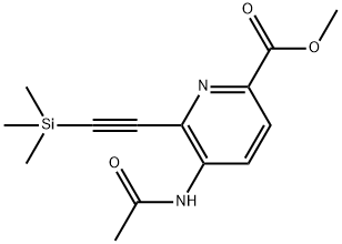 2-Pyridinecarboxylic acid, 5-(acetylamino)-6-[2-(trimethylsilyl)ethynyl]-, methyl ester