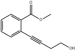 Benzoic acid, 2-(4-hydroxy-1-butyn-1-yl)-, methyl ester Struktur