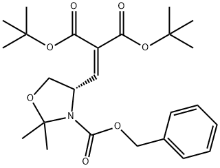 Propanedioic acid, 2-[[(4S)-2,2-dimethyl-3-[(phenylmethoxy)carbonyl]-4-oxazolidinyl]methylene]-, 1,3-bis(1,1-dimethylethyl) ester