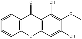 9H-Xanthen-9-one, 1,3-dihydroxy-2-methoxy- Struktur