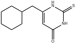 4(1H)-Pyrimidinone, 6-(cyclohexylmethyl)-2,3-dihydro-2-thioxo- Struktur