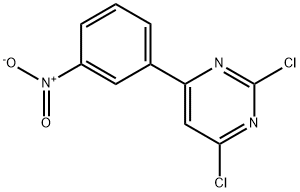 Pyrimidine, 2,4-dichloro-6-(3-nitrophenyl)- Struktur