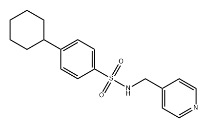 Benzenesulfonamide, 4-cyclohexyl-N-(4-pyridinylmethyl)- Struktur