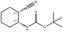 Carbamic acid,[(1R,2S)-2-cyanocyclohexyl]-, 1,1-dimethylethyl ester,rel- Struktur