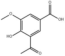 Benzoic acid, 3-acetyl-4-hydroxy-5-methoxy- Struktur