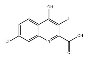 2-Quinolinecarboxylic acid, 7-chloro-4-hydroxy-3-iodo-