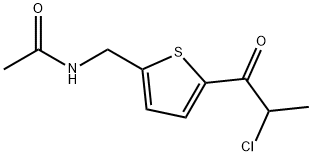 N-((5-(2-Chloropropanoyl)thiophen-2-yl)methyl)acetamide Struktur