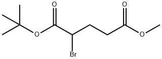 Pentanedioic acid, 2-bromo-, 1-(1,1-dimethylethyl) 5-methyl ester Struktur