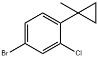 Benzene, 4-bromo-2-chloro-1-(1-methylcyclopropyl)- Struktur