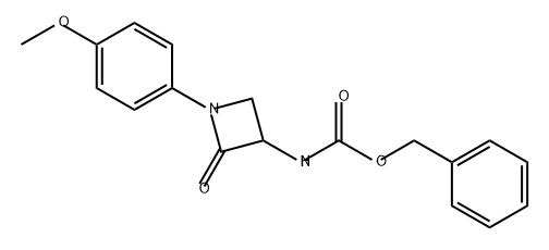 Carbamic acid, N-[1-(4-methoxyphenyl)-2-oxo-3-azetidinyl]-, phenylmethyl ester Struktur