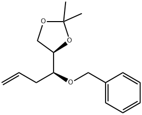 (R)-4-[(S)-1-(芐氧基)-3-丁烯-1-基]-2,2-二甲基-1,3-二氧戊環(huán), 87604-53-3, 結(jié)構式