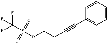 Methanesulfonic acid, 1,1,1-trifluoro-, 4-phenyl-3-butyn-1-yl ester Struktur