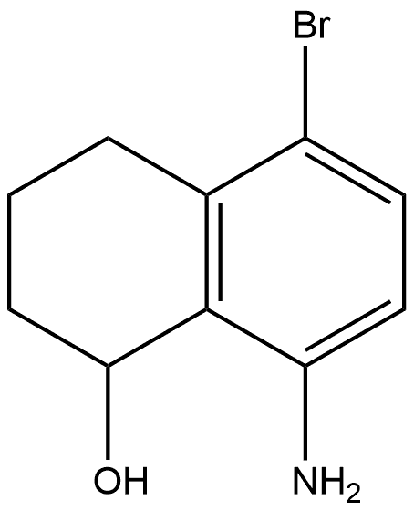 1-Naphthalenol, 8-amino-5-bromo-1,2,3,4-tetrahydro- Struktur