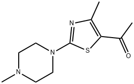 1-[4-Methyl-2-(4-methyl-1-piperazinyl)-1,3-thiazol-5-yl]ethanone Struktur