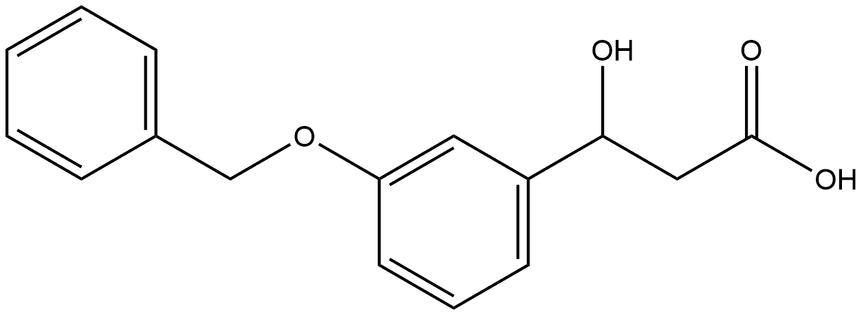 Benzenepropanoic acid, β-hydroxy-3-(phenylmethoxy)- Struktur