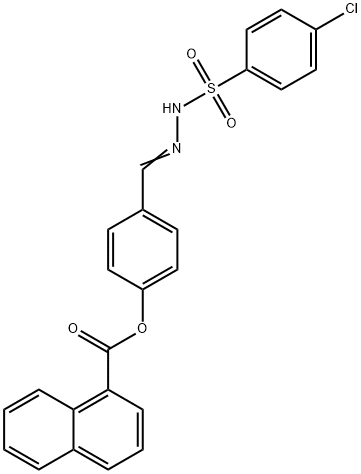 1-Naphthalenecarboxylic acid, 4-[[2-[(4-chlorophenyl)sulfonyl]hydrazinylidene]methyl]phenyl ester Struktur