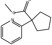 Cyclopentanecarboxylic acid, 1-(2-pyridinyl)-, methyl ester Struktur