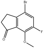 1H-Inden-1-one, 4-bromo-6-fluoro-2,3-dihydro-7-methoxy- Struktur