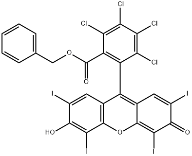 Benzoic acid, 2,3,4,5-tetrachloro-6-(6-hydroxy-2,4,5,7-tetraiodo-3-oxo-3H-xanthen-9-yl)-, phenylmethyl ester