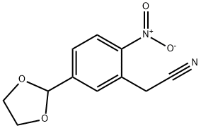 Benzeneacetonitrile, 5-(1,3-dioxolan-2-yl)-2-nitro- Struktur