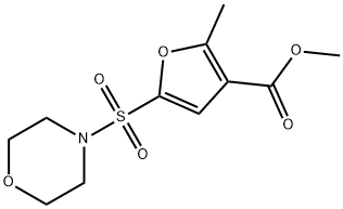 3-Furancarboxylic acid, 2-methyl-5-(4-morpholinylsulfonyl)-, methyl ester Struktur