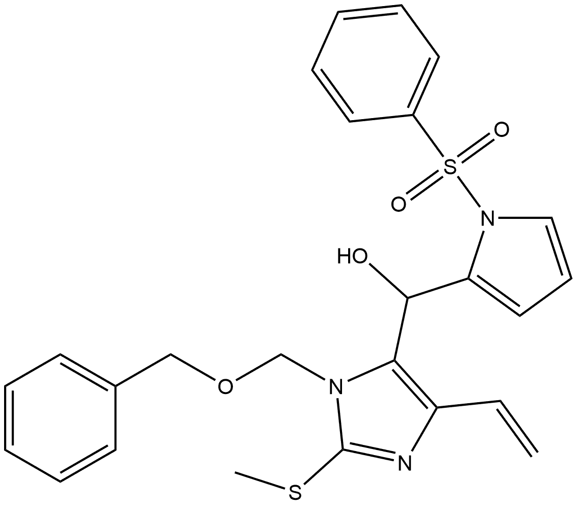 1H-Imidazole-5-methanol, 4-ethenyl-2-(methylthio)-1-[(phenylmethoxy)methyl]-α-[1-(phenylsulfonyl)-1H-pyrrol-2-yl]-