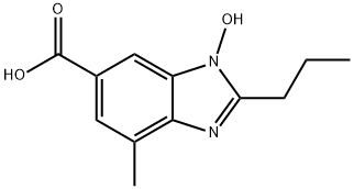 1H-Benzimidazole-6-carboxylic acid, 1-hydroxy-4-methyl-2-propyl- Struktur